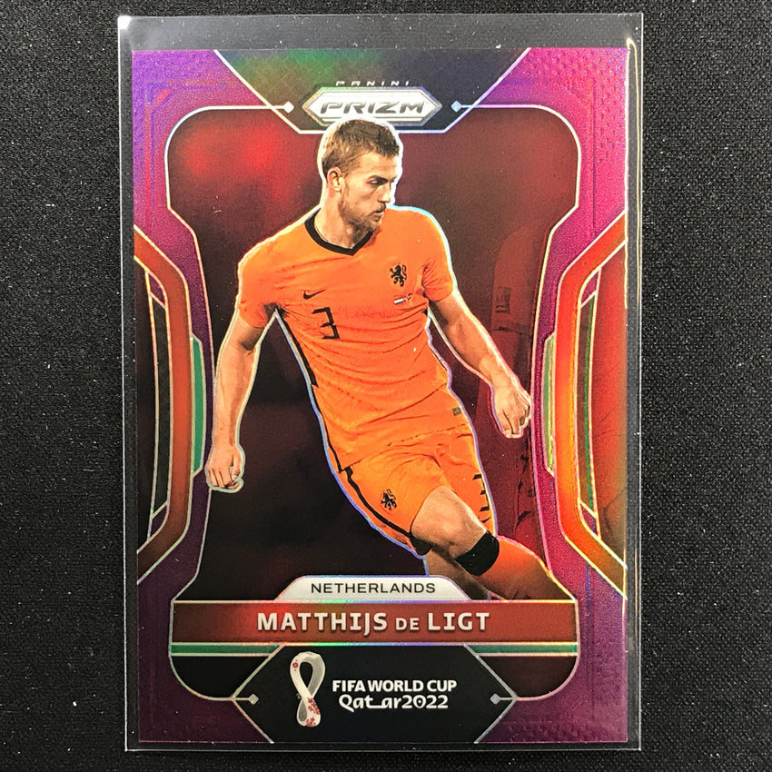 2022 Prizm FIFA World Cup Qatar MATTHIJS DE LIGT Purple 142/199 #158