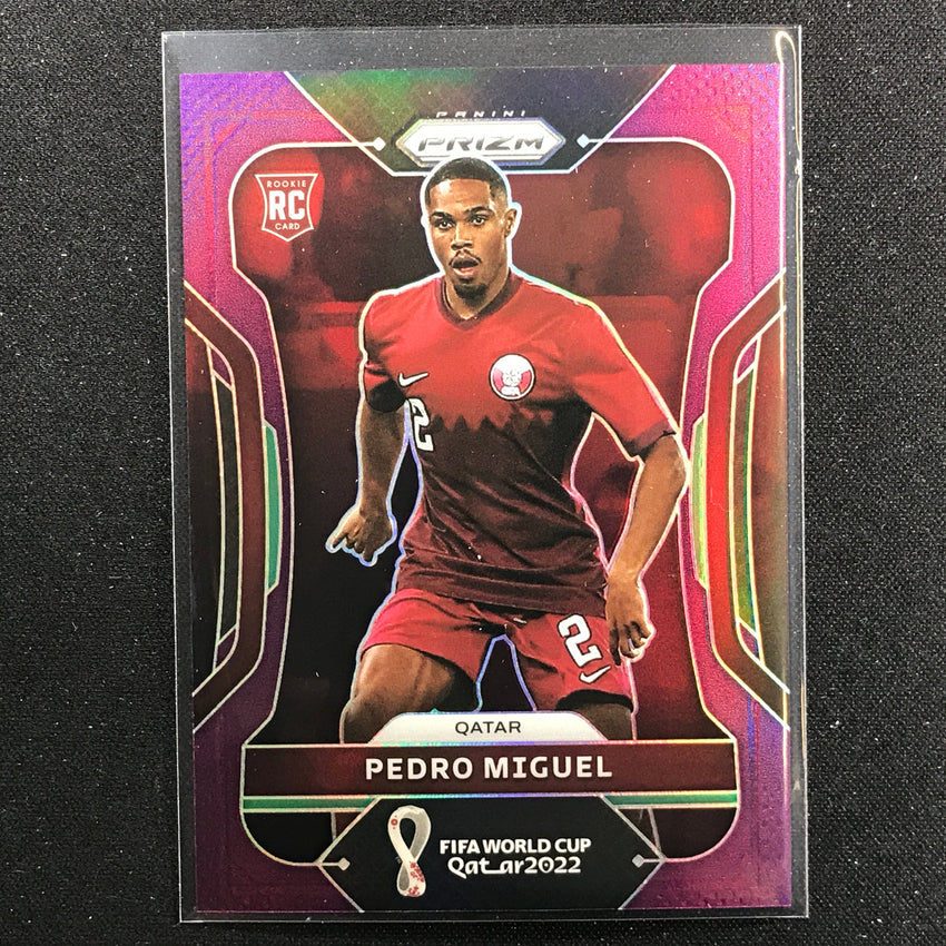 2022 Prizm FIFA World Cup Qatar PEDRO MIGUEL Rookie Purple 4/199 #189