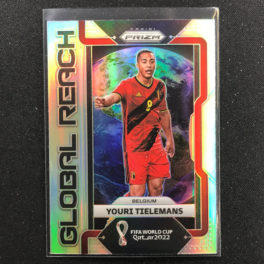 2022 Prizm FIFA World Cup Qatar YOURI TIELEMANS Global Reach Silver #16