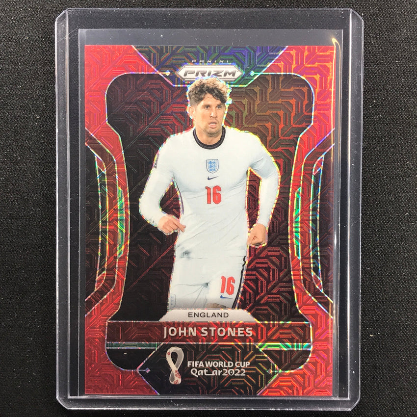 2022 Prizm Fifa World Cup Qatar John Stones Red Mojo 68/99