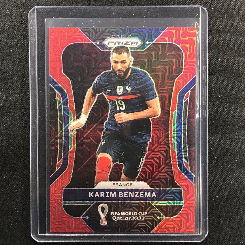 2022 Prizm Fifa World Cup Qatar Karim Benzema Red Mojo 20/99