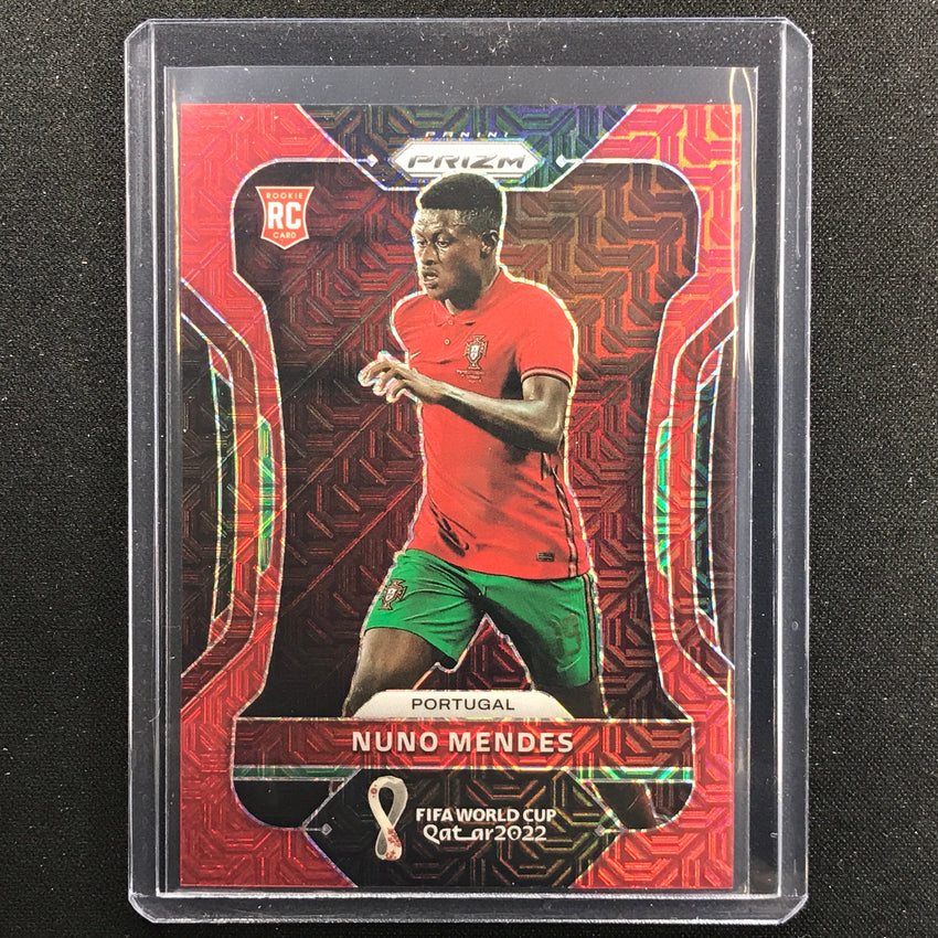 2022 Prizm Fifa World Cup Qatar Nuno Mendes Rookie Red Mojo 36/99