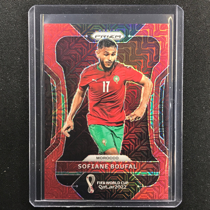 2022 Prizm Fifa World Cup Qatar Sofiane Boufal Red Mojo 48/99