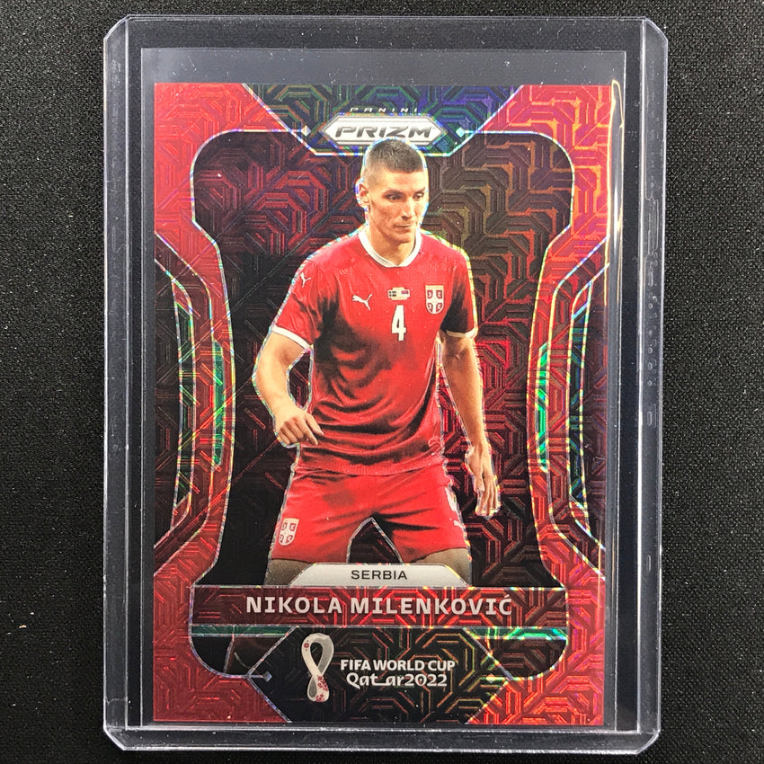 2022 Prizm Fifa World Cup Qatar Nikola Milenkovic Red Mojo 11/99