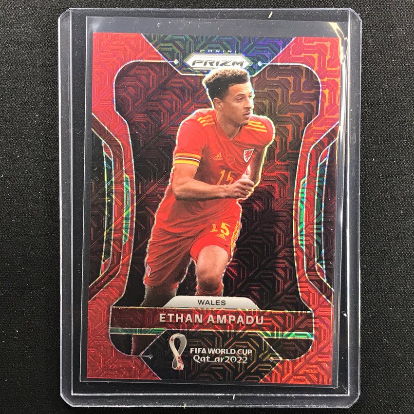 2022 Prizm Fifa World Cup Qatar Ethan Ampadu Red Mojo 5/99