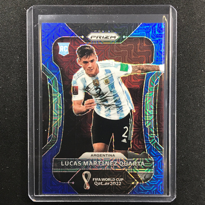 2022 Prizm Fifa World Cup Qatar Lucas Martinez Quarta Rookie Blue Mojo 33/75