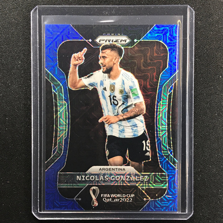 2022 Prizm Fifa World Cup Qatar Nicolas Gonzalez Blue Mojo 46/75