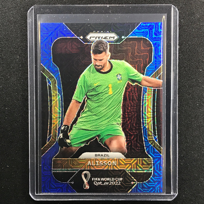 2022 Prizm Fifa World Cup Qatar Alisson Blue Mojo 22/75