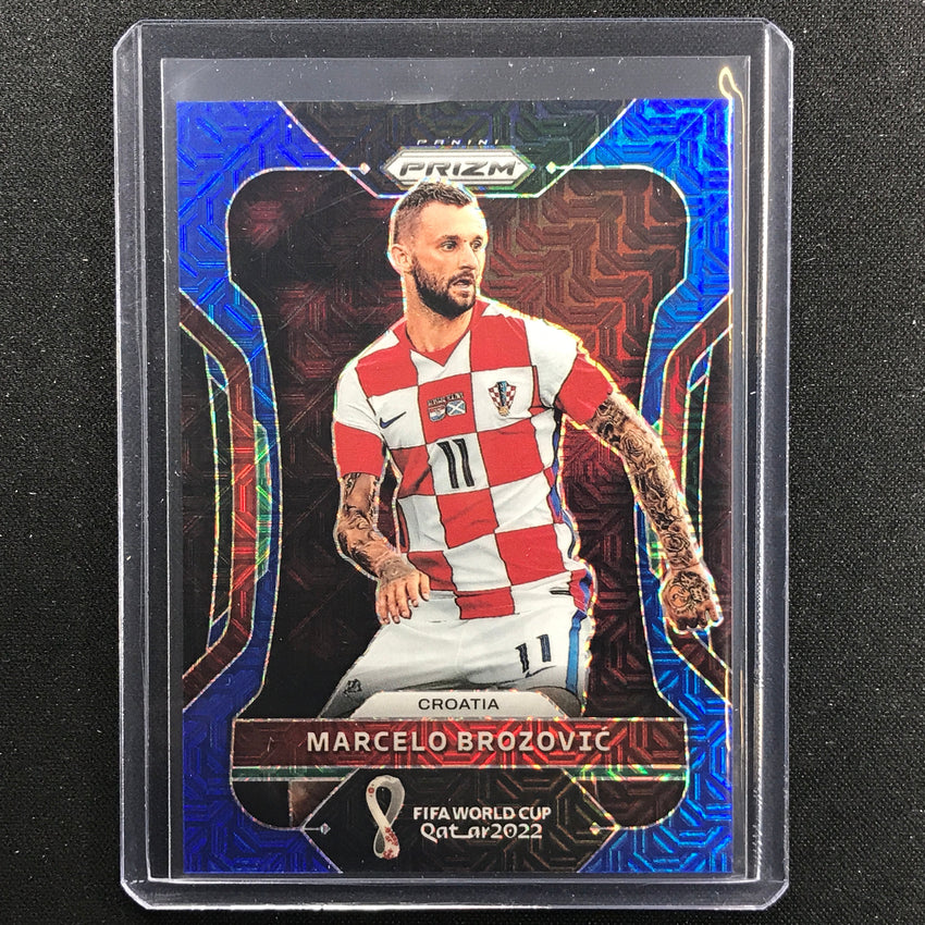2022 Prizm Fifa World Cup Qatar Marcelo Brozovic Blue Mojo 52/75