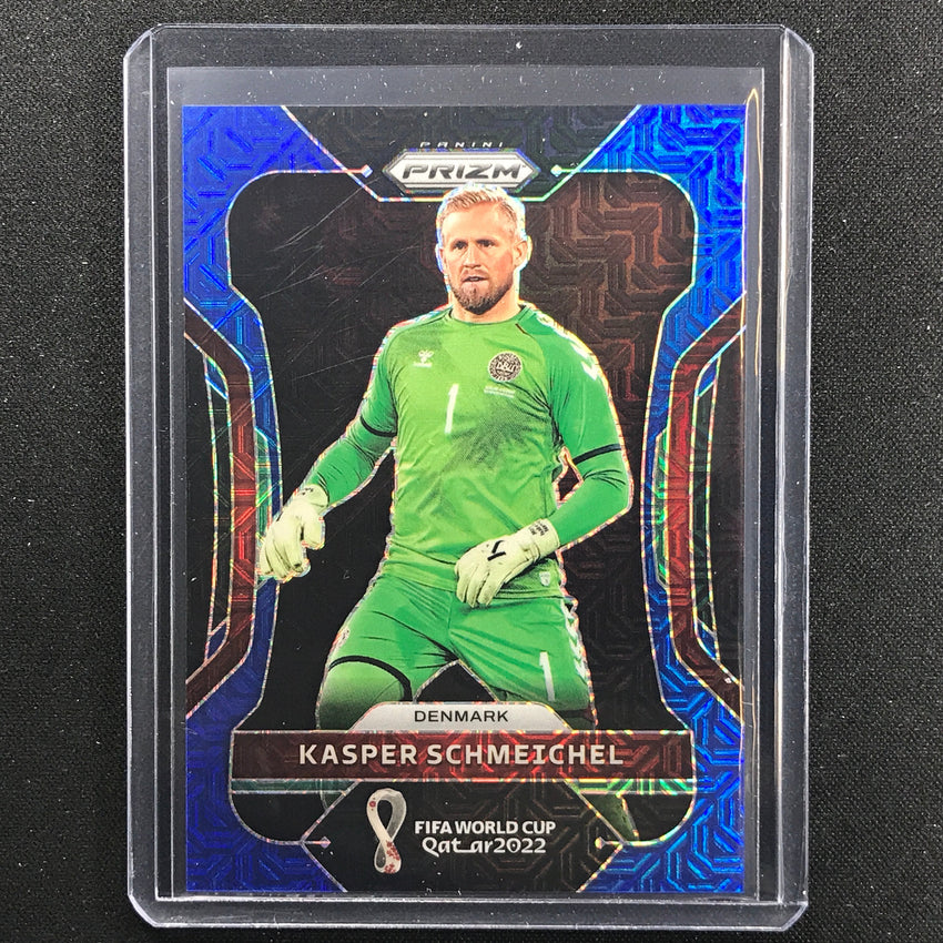 2022 Prizm Fifa World Cup Qatar Kasper Schmeichel Blue Mojo 51/75