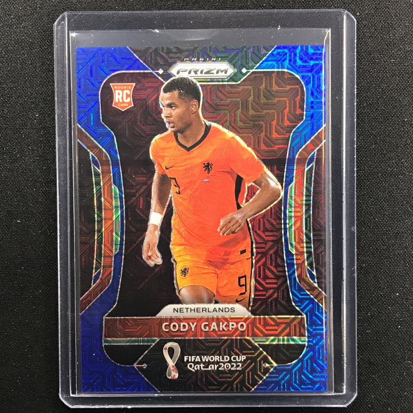 2022 Prizm Fifa World Cup Qatar Cody Gakpo Rookie Blue Mojo 46/75
