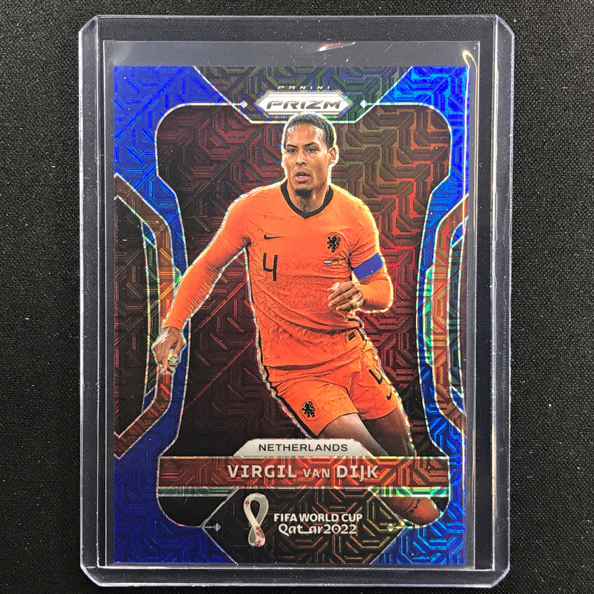 2022 Prizm Fifa World Cup Qatar Virgil Van Dijk Blue Mojo 36/75