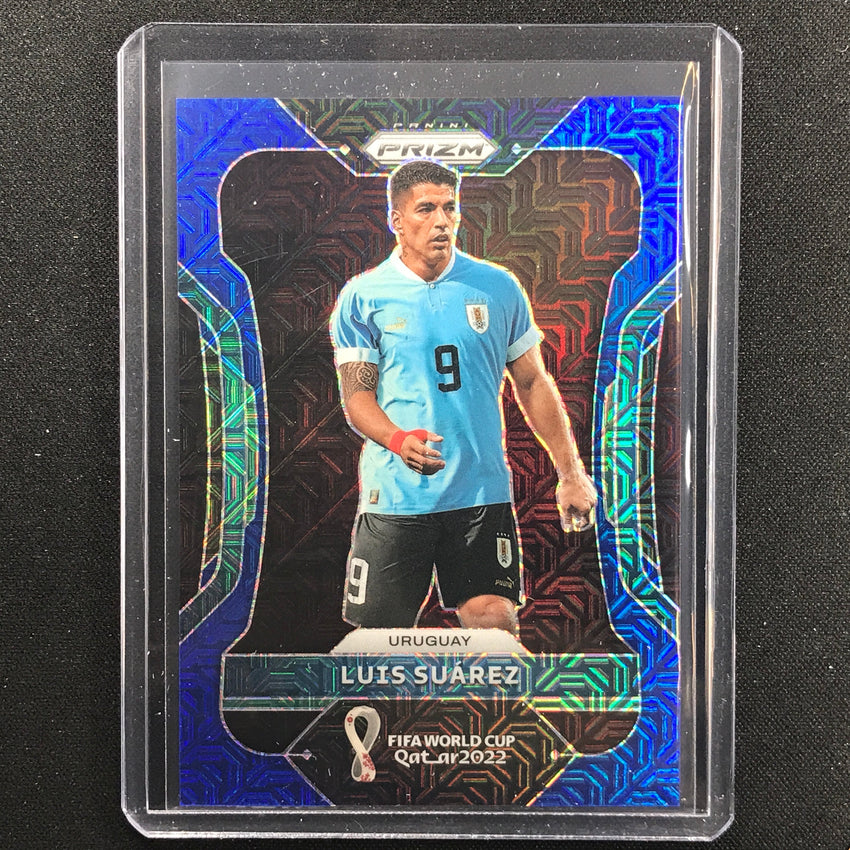 2022 Prizm Fifa World Cup Qatar Luis Suarez Blue Mojo 44/75