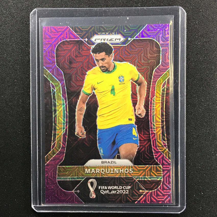 2022 Prizm Fifa World Cup Qatar Marquinhos Purple Mojo 7/49