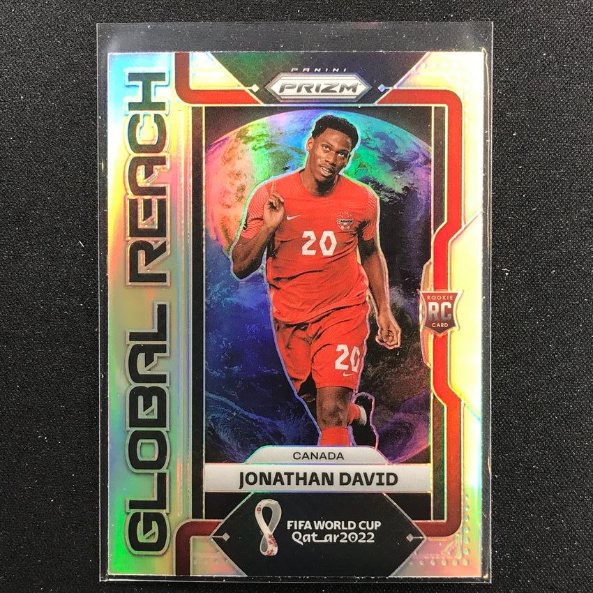 2022 Prizm FIFA World Cup Qatar JONATHAN DAVID Rookie Global Reach Silver #34
