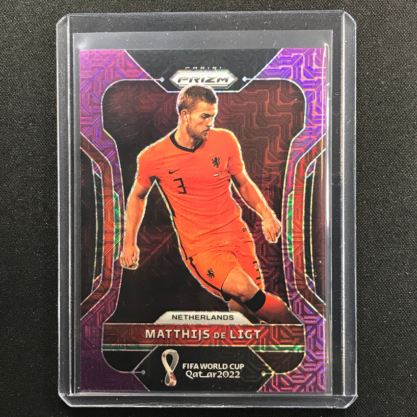 2022 Prizm Fifa World Cup Qatar Matthijs De Ligt Purple Mojo 42/49