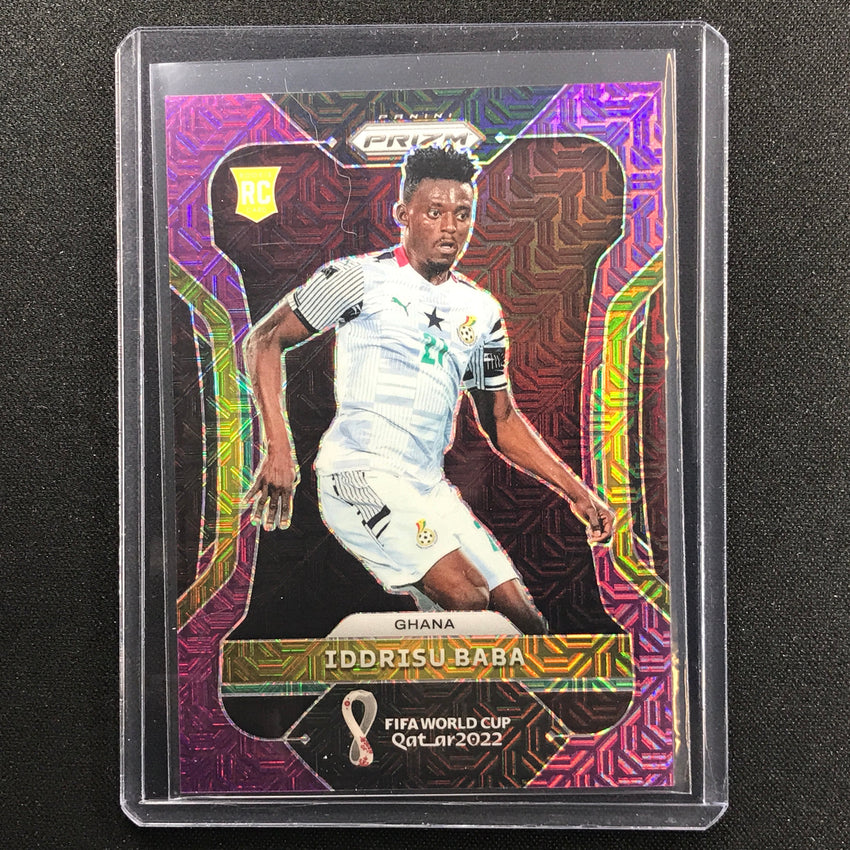 2022 Prizm Fifa World Cup Qatar Iddrisu Baba Rookie Purple Mojo 38/49