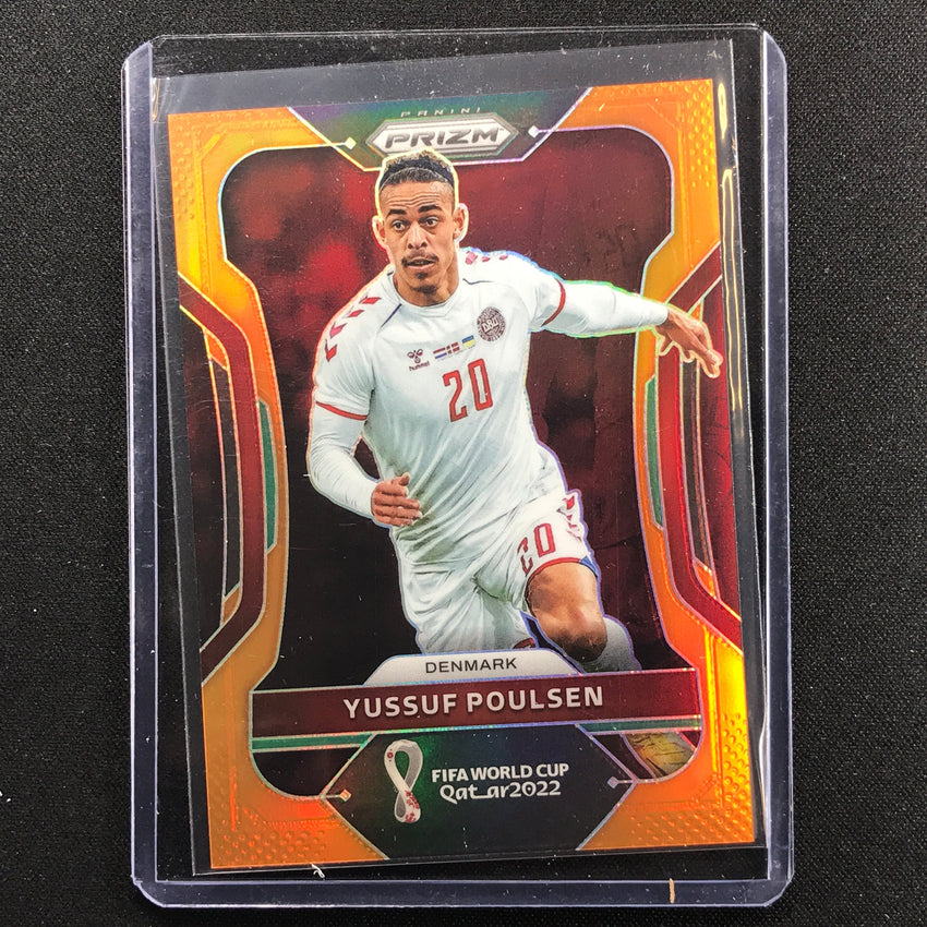 2022 Prizm Fifa World Cup Qatar Yussuf Poulsen Orange 11/25