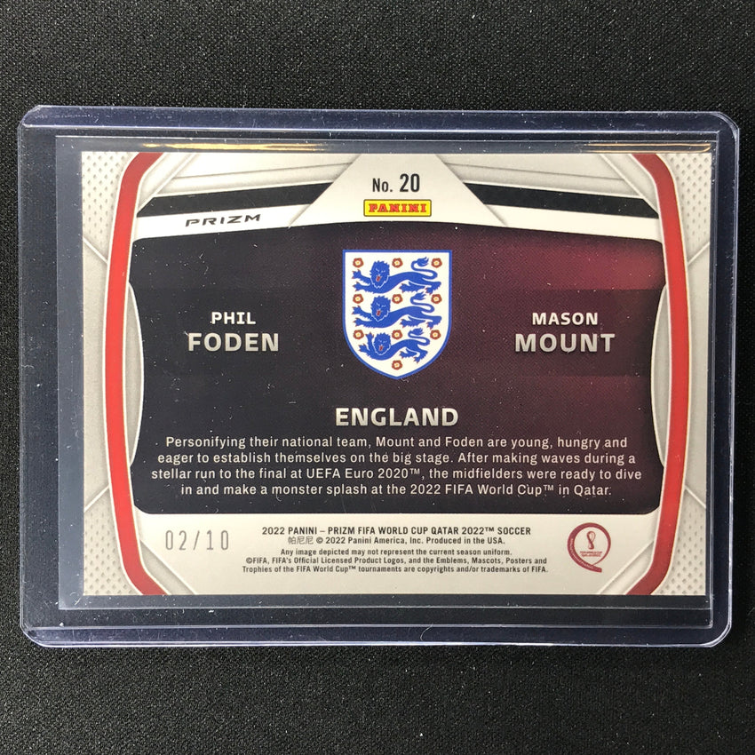 2022 Prizm Fifa World Cup Qatar Phil Foden Mason Mount Connections Gold 2/10
