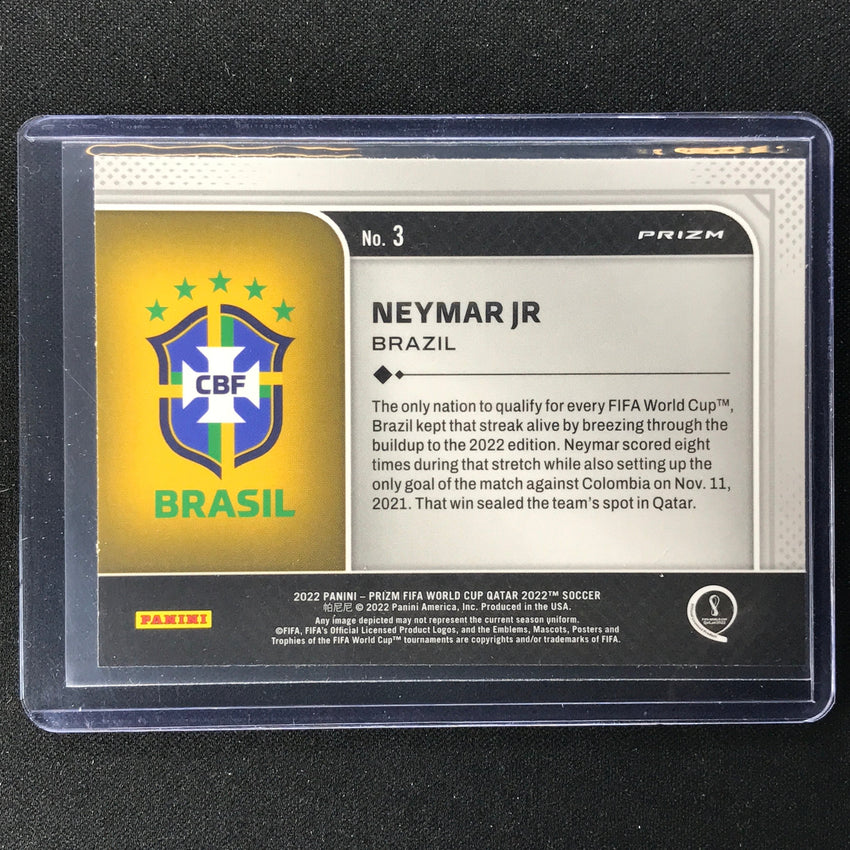 2022 Prizm FIFA World Cup Qatar NEYMAR JR National Pride SSP #3