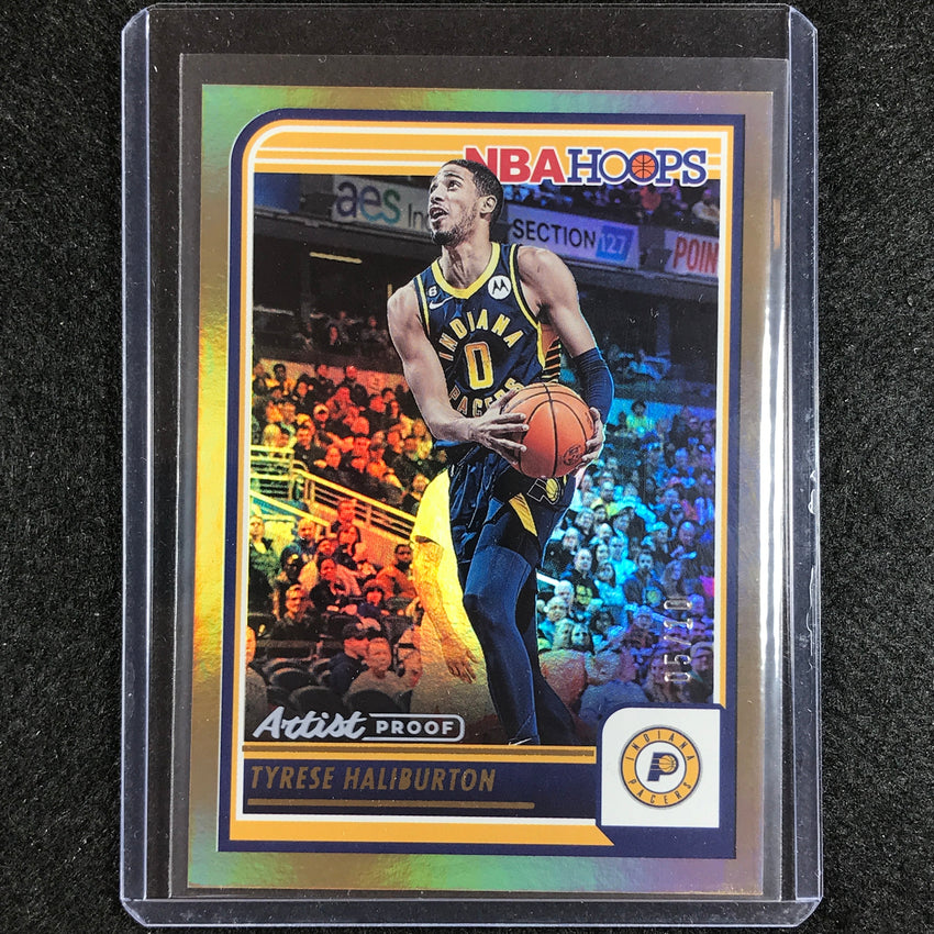 2023-24 Hoops Tyrese Haliburton Base Artist Proof Gold 5/10