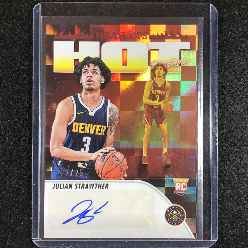 2023-24 Hoops Julian Strawther Hot Signatures Rookie Auto Red 22/25