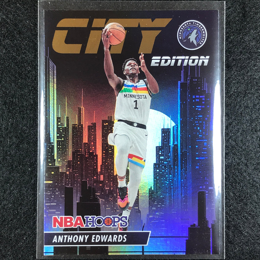 2023-24 Hoops Anthony Edwards City Edition Holo No 3