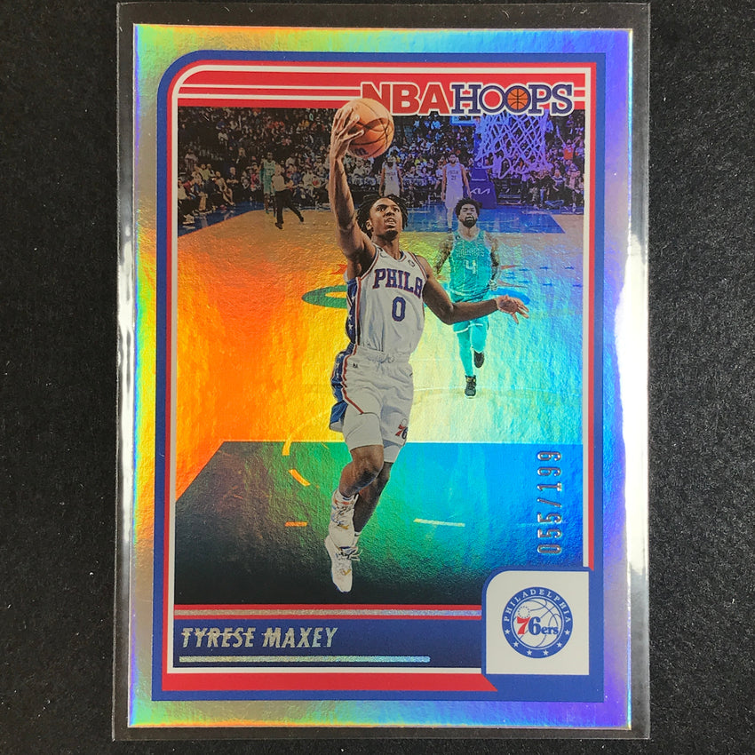 2023-24 Hoops Tyrese Maxey Base Silver 55/199