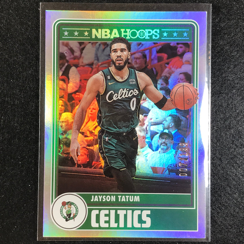 2023-24 Hoops Jayson Tatum Hoops Tribute Base Silver 7/199