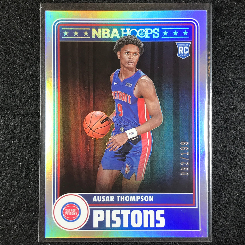2023-24 Hoops Ausar Thompson Hoops Tribute Rookie Base Silver 92/199