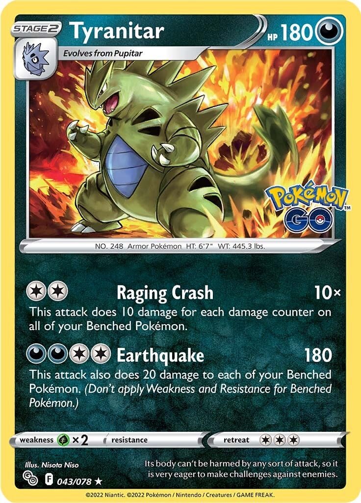 Tyranitar - 043/078 - Holo Rare Pokemon Go