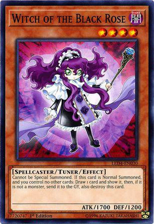 Witch of the Black Rose - LED4-EN030 - Common 1st Edition-Cherry Collectables