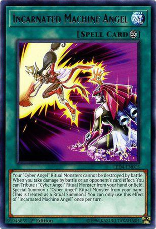 Incarnated Machine Angel - LED4-EN015 - Rare 1st Edition-Cherry Collectables