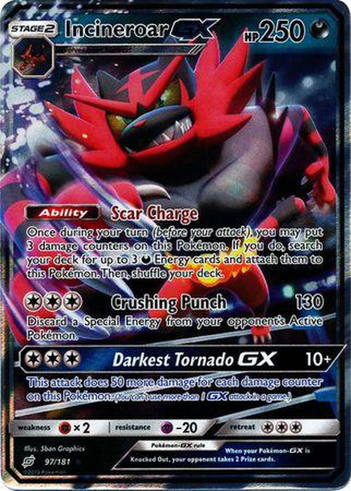 Incineroar GX - 97/181 - Ultra Rare - Team Up-Cherry Collectables