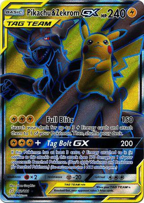 Pikachu & Zekrom GX - 162/181 - Full Art Ultra Rare - Team Up-Cherry Collectables