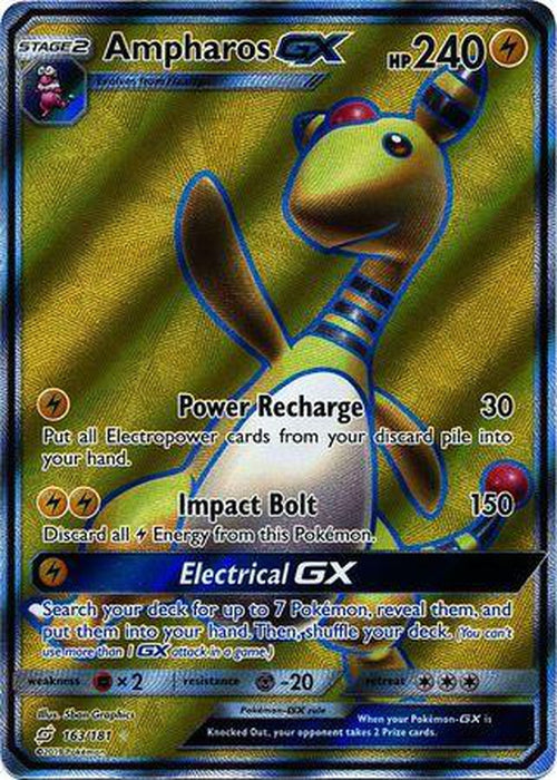 Ampharos GX - 163/181 - Full Art Ultra Rare - Team Up-Cherry Collectables
