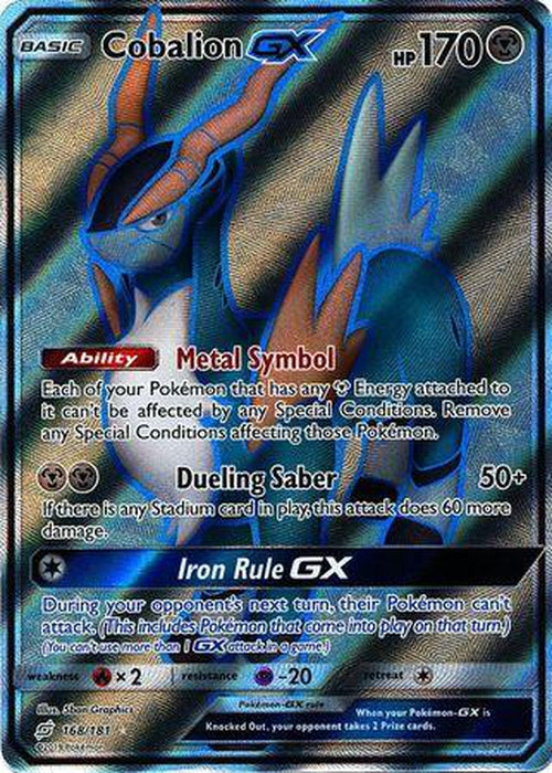 Cobalion GX - 168/181 - Full Art Ultra Rare - Team Up-Cherry Collectables