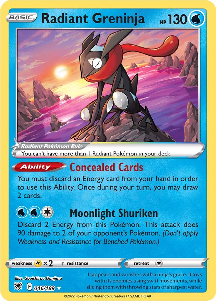 Radiant Greninja - 046/189 - Radiant Rare Astral Radiance