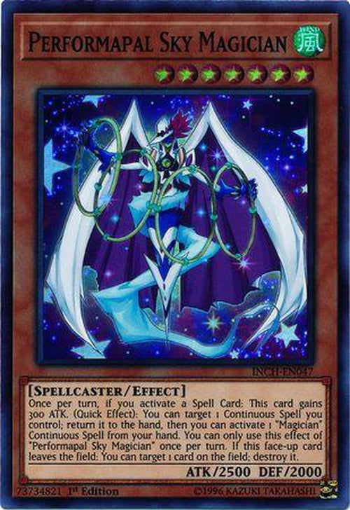 Performapal Sky Magician - INCH-EN047 - Super Rare 1st Edition-Cherry Collectables