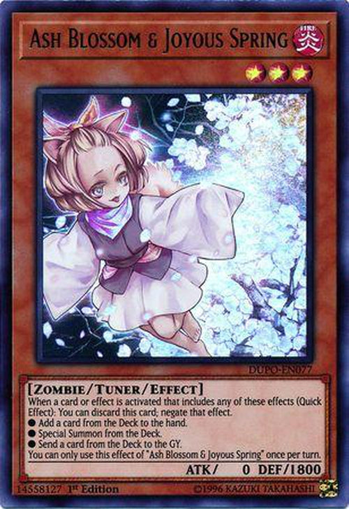 Ash Blossom & Joyous Spring - DUPO-EN077 - Ultra Rare 1st Edition-Cherry Collectables