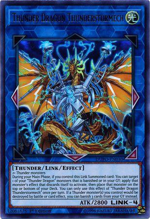 Thunder Dragon Thunderstormech - DUPO-EN030 - Ultra Rare 1st Edition-Cherry Collectables