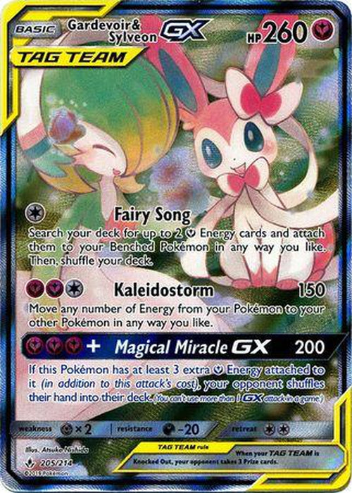 Gardevoir & Sylveon GX - 205/214 - Full Art Ultra Rare - Unbroken Bonds - Alternate Art-Cherry Collectables