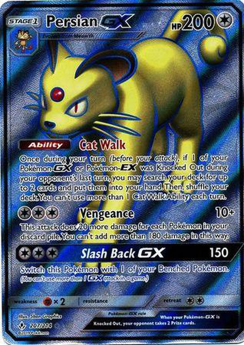 Persian GX - 207/214 - Full Art Ultra Rare - Unbroken Bonds-Cherry Collectables