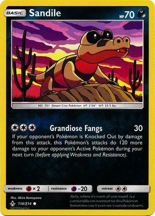 Sandile - 114/214 - Common Reverse Holo Unbroken Bonds-Cherry Collectables