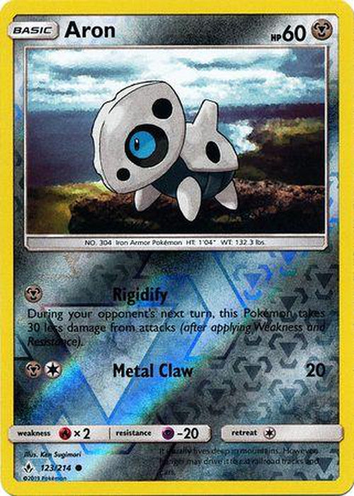 Aron - 123/214 - Common Reverse Holo Unbroken Bonds-Cherry Collectables