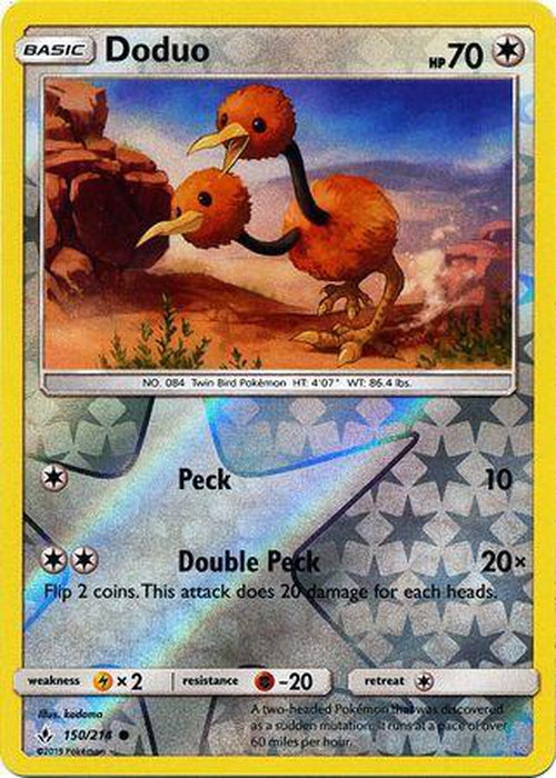 Doduo - 150/214 - Common Reverse Holo Unbroken Bonds-Cherry Collectables