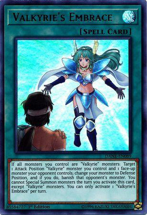 Valkyrie`s Embrace - DANE-EN089 - Ultra Rare 1st Edition-Cherry Collectables
