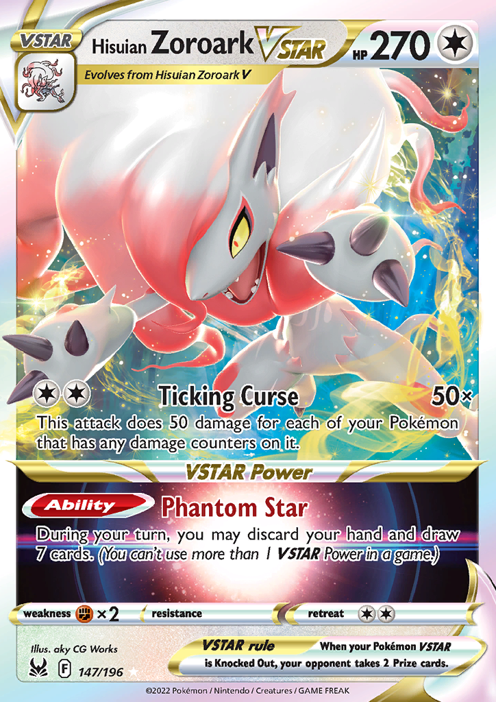 Hisuian Zoroark VSTAR - 147/196 - Ultra Rare Lost Origin