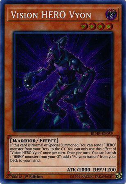 Vision HERO Vyon - BLHR-EN059 - Secret Rare 1st Edition-Cherry Collectables