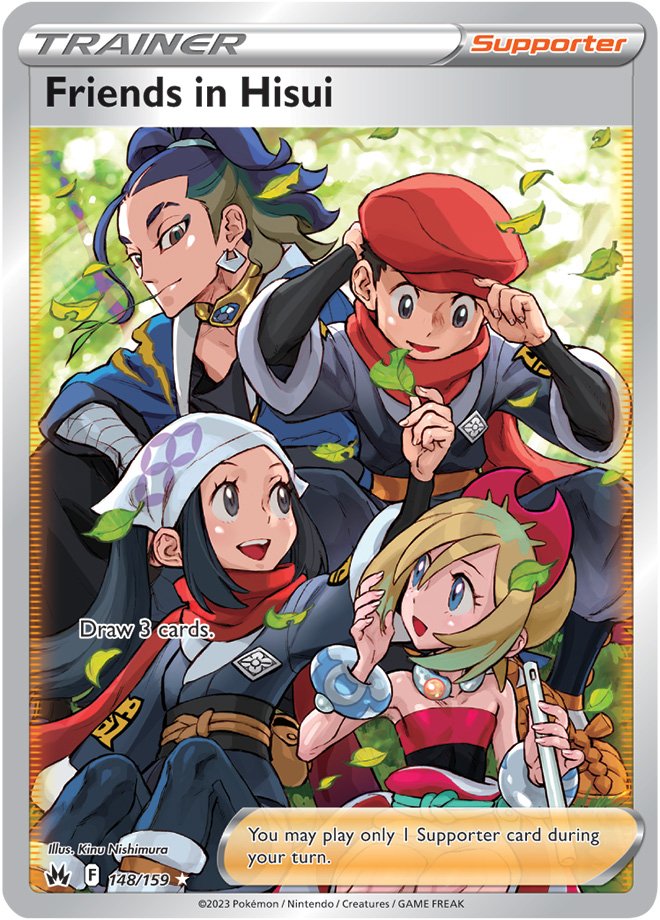 FULL ART Friends in Hisui - 148/159 - Ultra Rare Crown Zenith